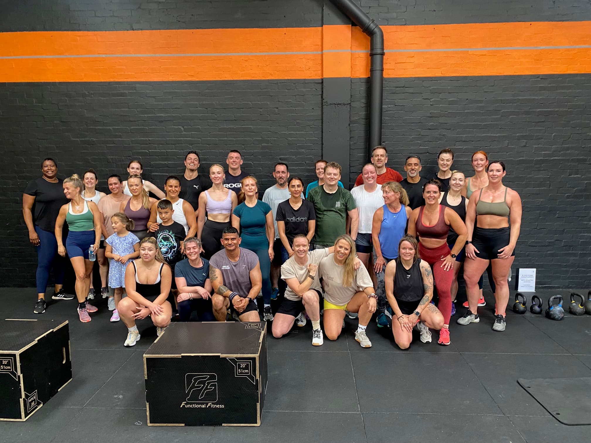 A big Sunday Service group photo, all smiles after the session